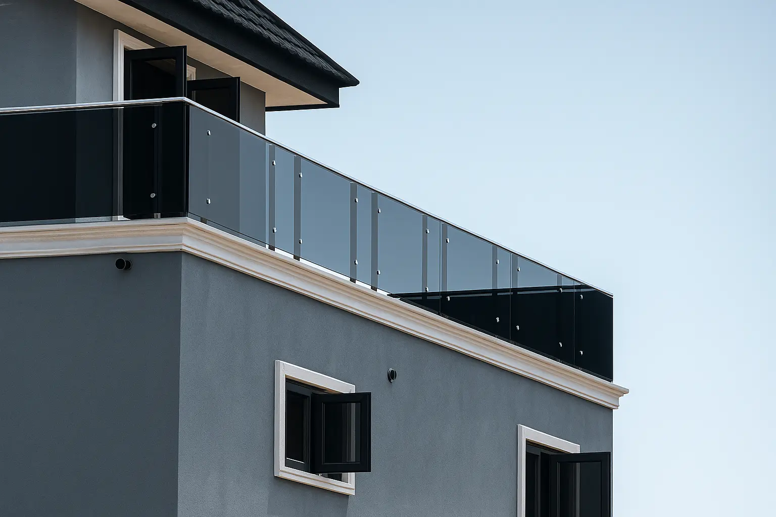 Crystal clear balcony railings